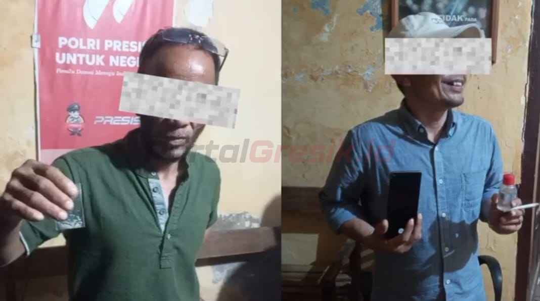 Bersama barang bukti Seorang oknum kepala desa (kades) di Pulau Bawean, Kabupaten Gresik, tertangkap tangan tengah berpesta sabu.