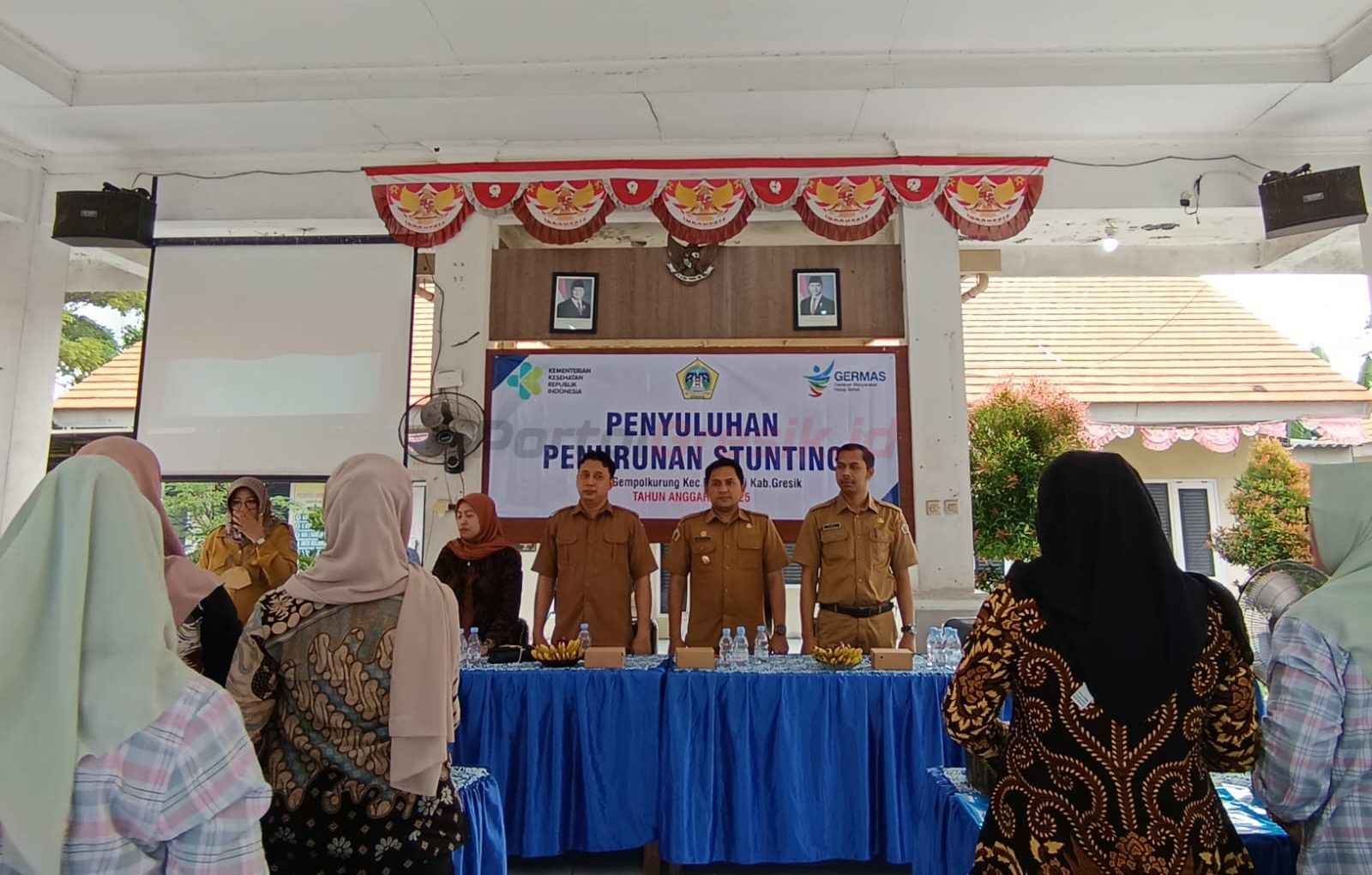 Pemdes Gempolkurung, Kecamatan Menganti, Kabupaten Gresik, menggelar kegiatan penyuluhan penurunan angka stunting.
