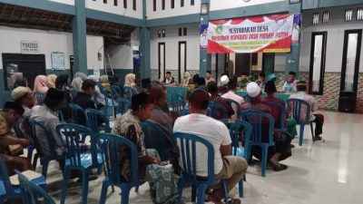 Musdes pembentukan Koperasi Desa Merah Putih, Desa Dooro, Kecamatan Cerme, Kabupaten Gresik.