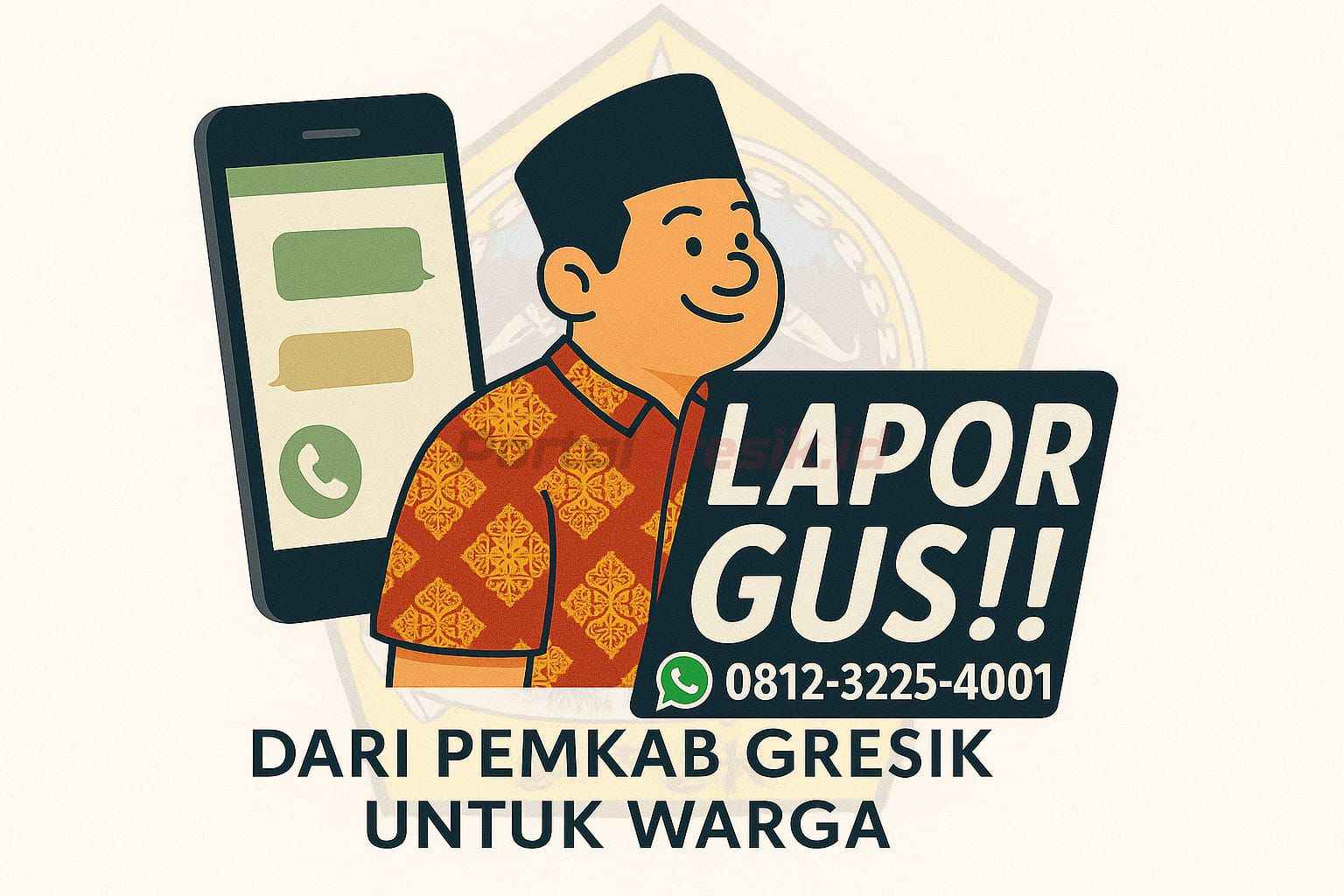 Lapor GUS, Layanan pengaduan berbasis WhatsApp milik Pemerintah Kabupaten Gresik