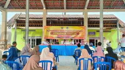 Musyawarah Desa Khusus (Musdesus) Pemerintah Desa Wadeng, Kecamatan Sidayu, Kabupaten Gresik.
