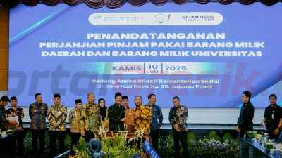 Pemkab Gresik Teken Kerja Sama Pinjam Pakai Aset dengan Kemensos untuk Pendirian Sekolah Rakyat