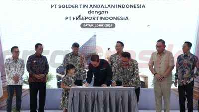 Freeport Indonesia dan Stania Tandatangani Heads of Agreement (HoA) Jual Beli Perak dan Timbal. PTFI akan memasok bahan baku berupa perak dan timbal yang dihasilkan dari fasilitasi Precious Metal Refinery (PMR) PTFI ke Stania untuk produksi solder tin.