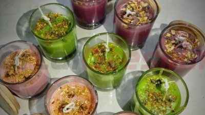 Lilin Aromaterapi buatan Karang Taruna Desa Pegundan, Kecamatan Bungah.