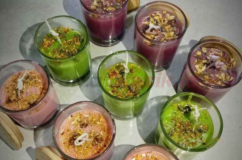 Lilin Aromaterapi buatan Karang Taruna Desa Pegundan, Kecamatan Bungah.