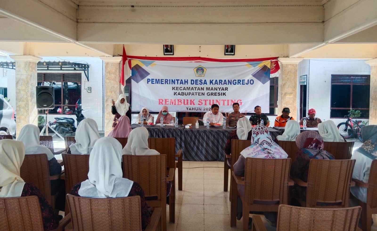 Pemerintah Desa Karangrejo, Kecamatan Manyar, Kabupaten Gresik, menggelar Rembuk Stunting di Pendopo Balai Desa Karangrejo, Rabu (30/07/2025),