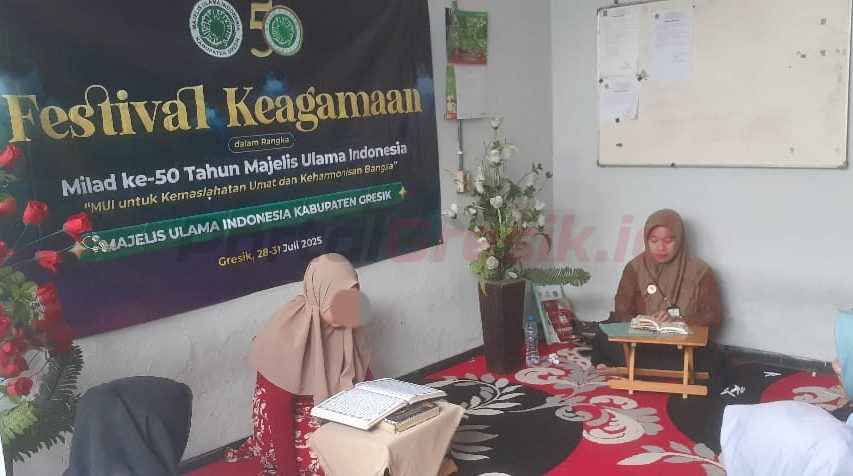 Lomba Tartil Al-Qur’an, yang diikuti oleh santri At-Taubah, di Rumah Tahanan (Rutan) Kelas IIB Banjarsari Cerme, Gresik, pada Senin (28/7/2025).