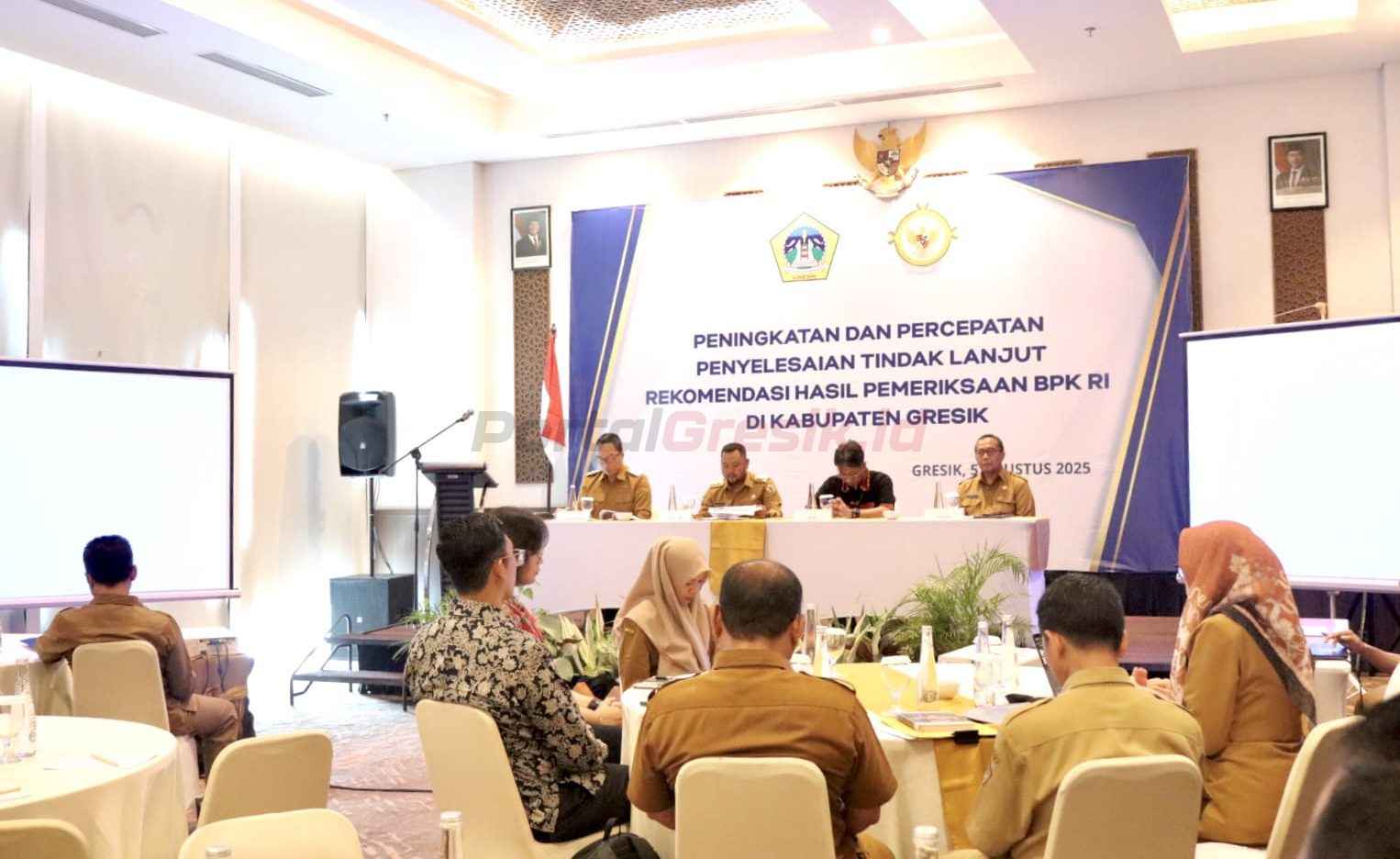 Pemerintah Kabupaten (Pemkab) Gresik melalui Inspektorat menggelar kegiatan supervisi dan desk tindak lanjut atas hasil pemeriksaan Badan Pemeriksa Keuangan Republik Indonesia