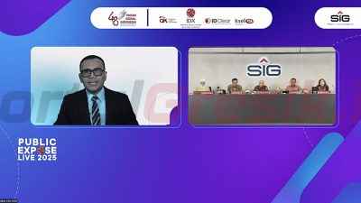 Jajaran direksi dan manajemen SIG pada acara Public Expose Live 2025, Jumat (12/9/2025).