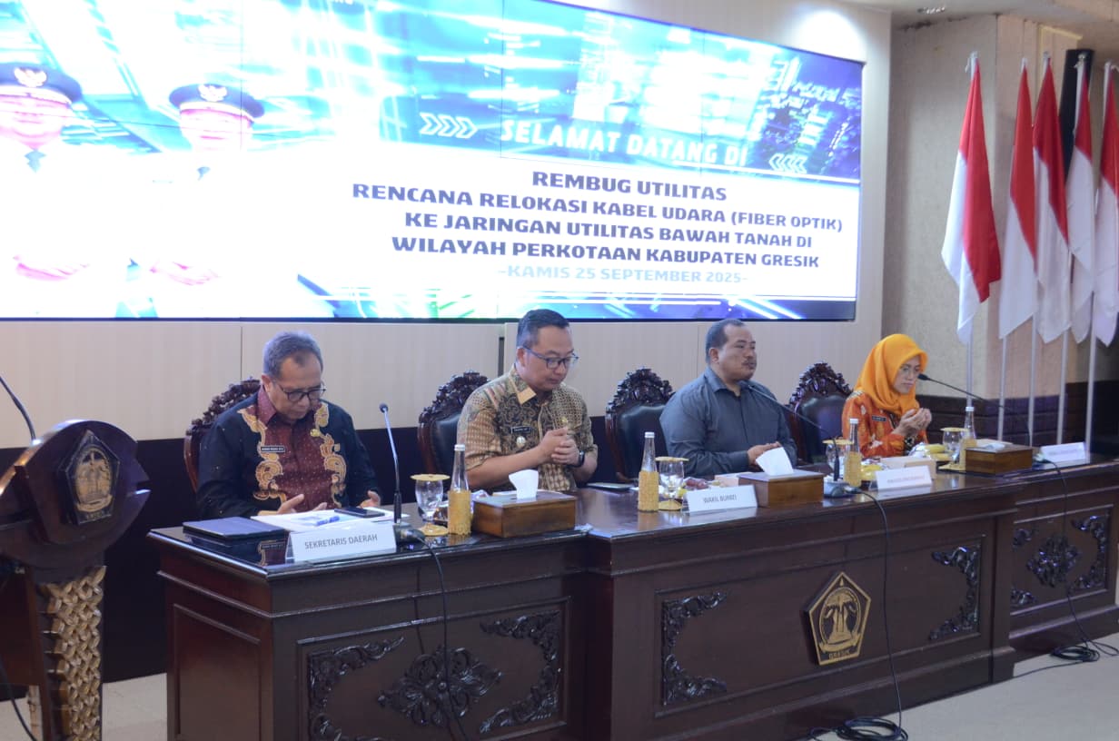 Pemkab Gresik Tata Ulang Jaringan Kabel Udara, Siap Wujudkan Kota Modern dan Rapi