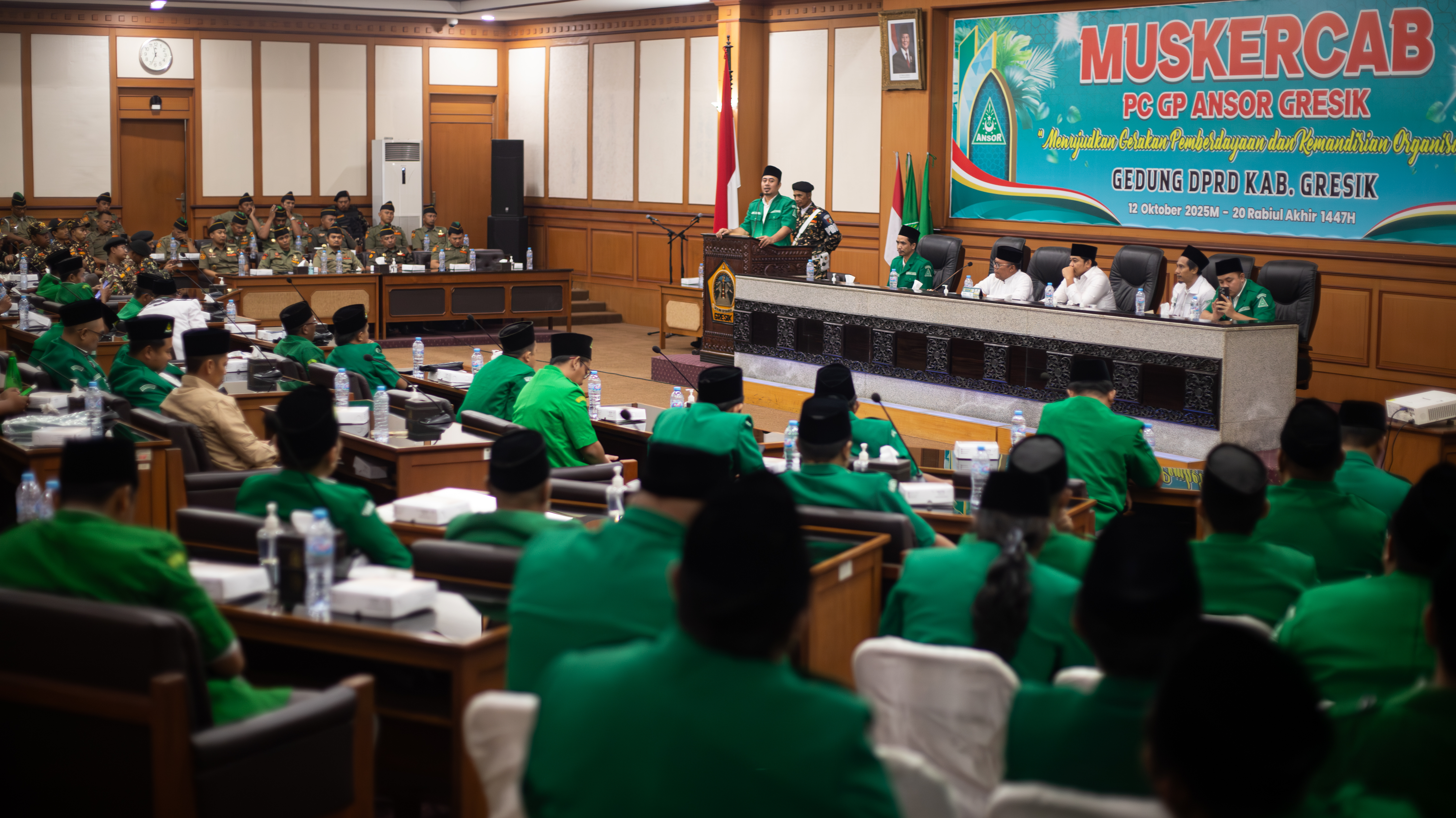 Musyawarah Kerja Cabang (Muskercab) GP Ansor Gresik masa khidmat 2024-2028 yang digelar di ruang paripurna DPRD Gresik.