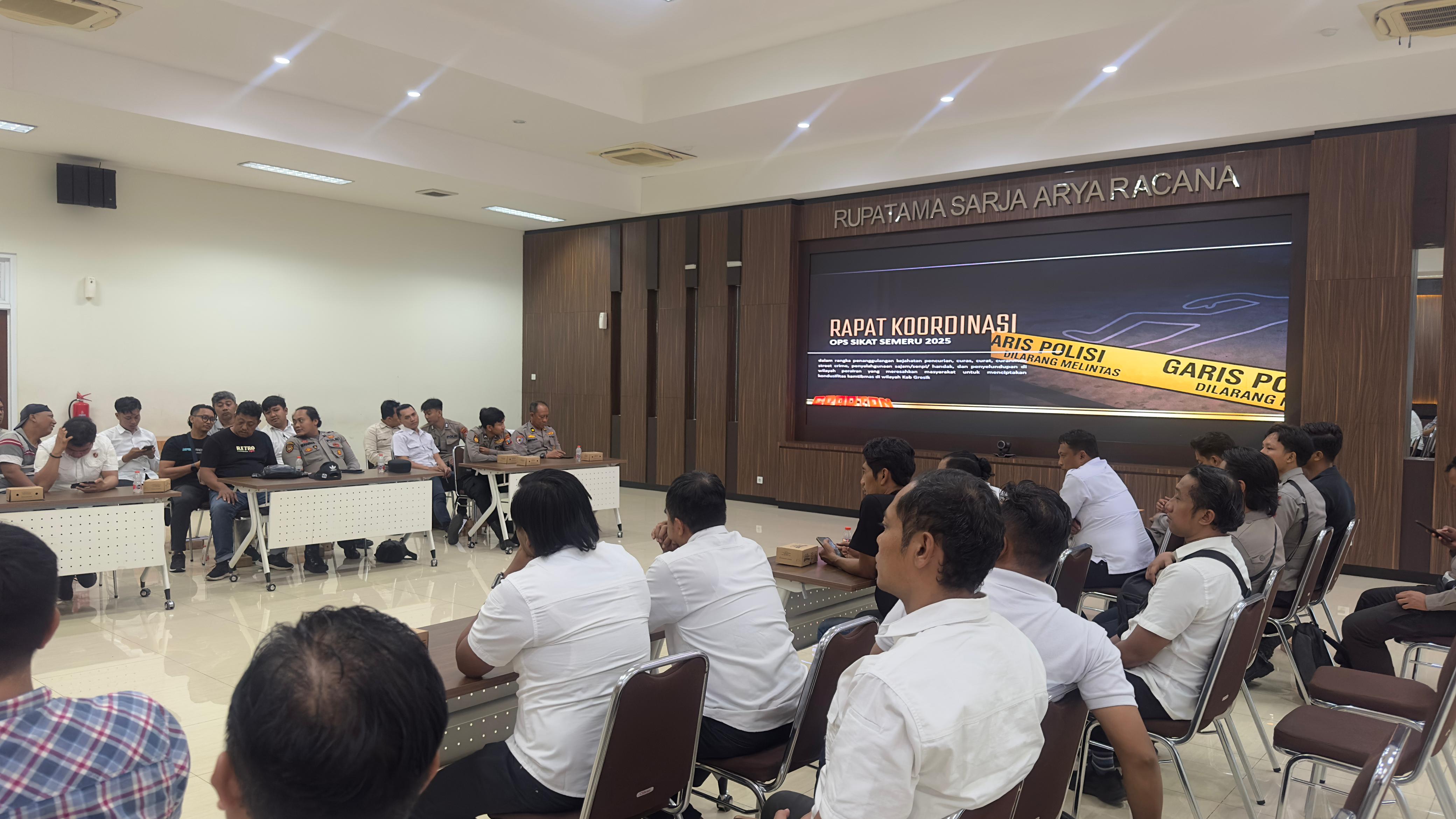 Polres Gresik Siap Gelar Operasi Sikat Semeru 2025, Sasar Kejahatan Jalanan dan Penyelundupan