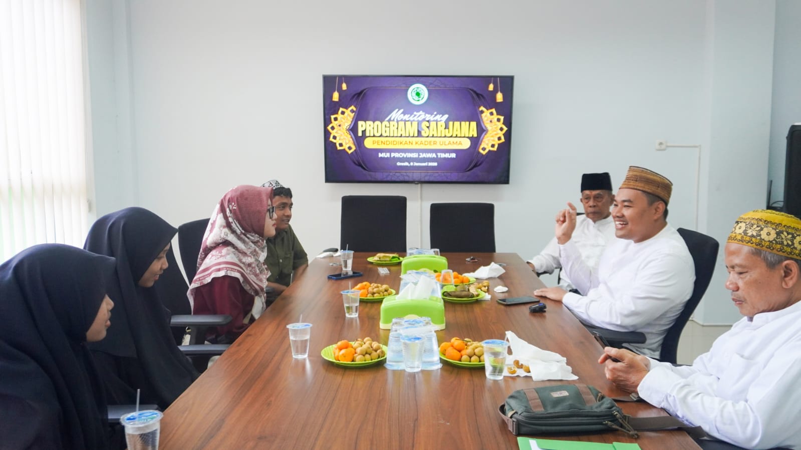 kegiatan monitoring peserta Program Sarjana PKU rekomendasi MUI Kabupaten Gresik yang digelar pada Jumat (9/1/2026) di Kantor MUI Kabupaten Gresik.