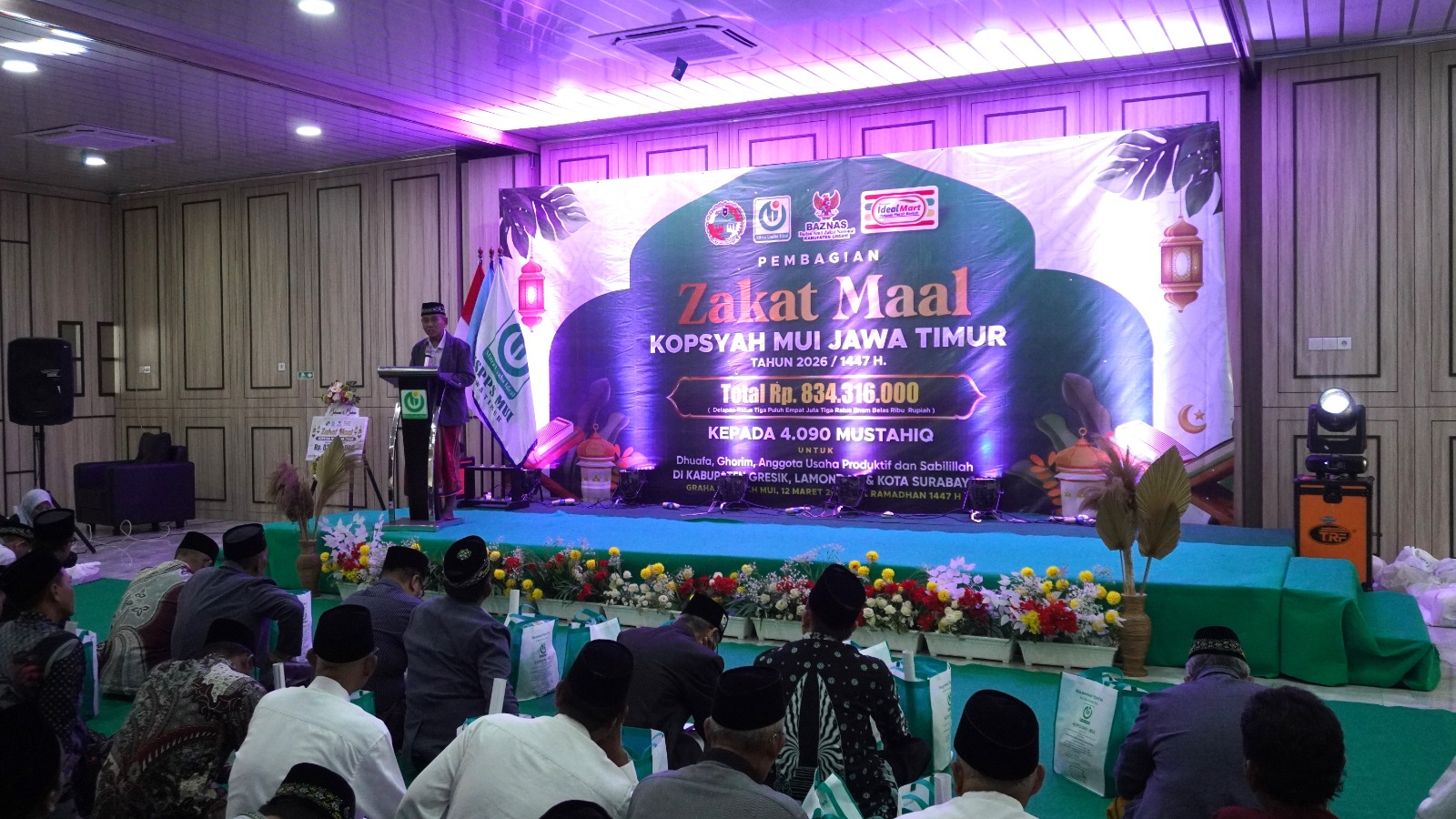 Koperasi Syariah MUI (Kopsyah MUI) menyalurkan zakat maal sebesar Rp834.316.000 kepada 4.090 mustahiq