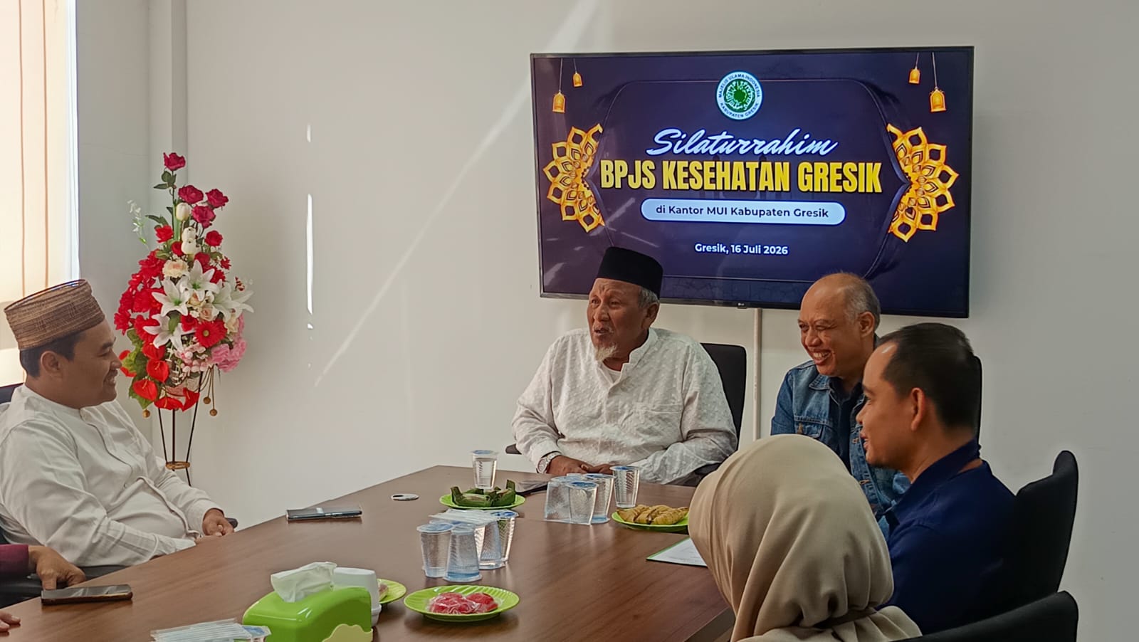 BPJS Kesehatan Cabang Gresik melakukan silaturahim ke Kantor MUI Kabupaten Gresik, Kamis (16/7/2026)