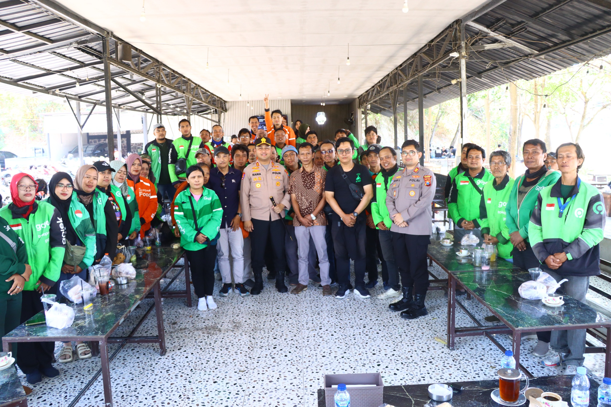 Kapolres Gresik Ajak 100 Driver Ojol Jadi Mitra Jaga Kamtibmas Lewat Jogo Gresik